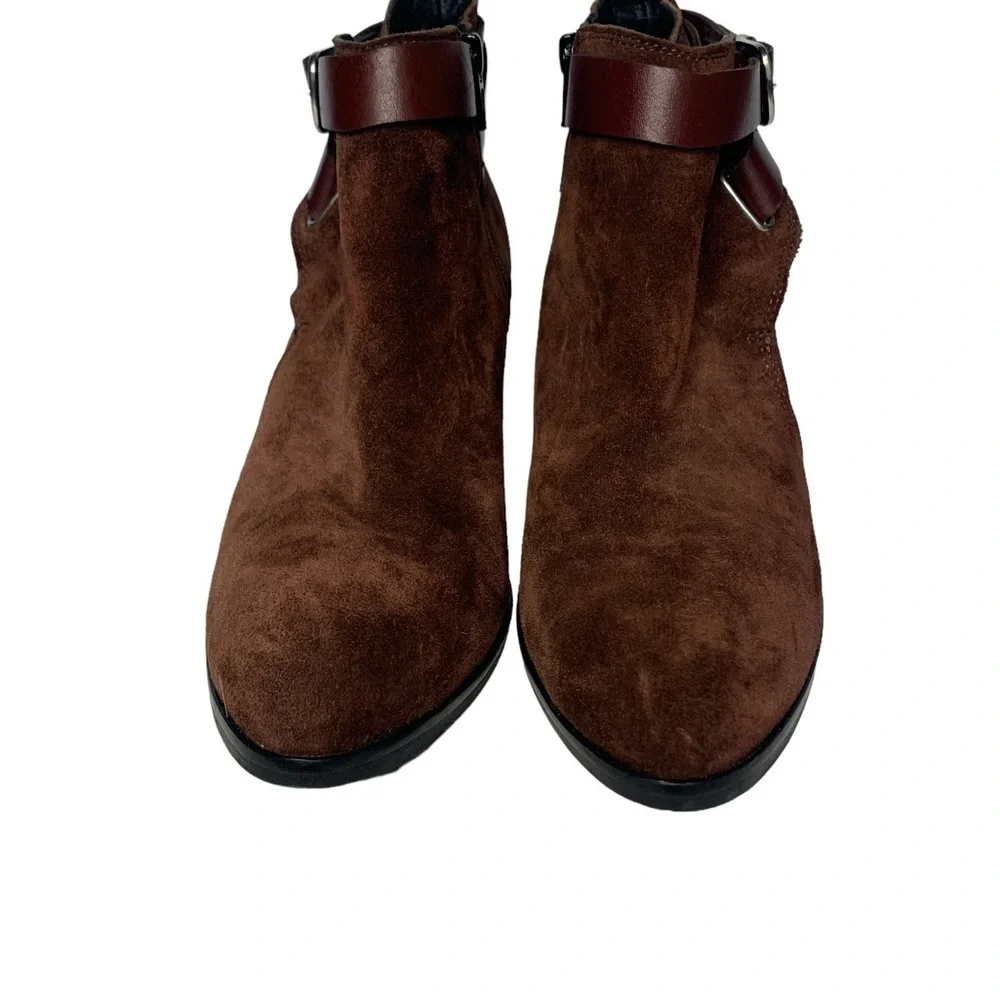 Charles David Gianni Suede Booties in Merlot‎